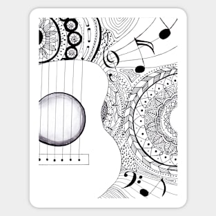 Guitar Mandala Sticker